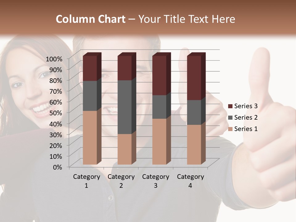 A Man And A Woman Giving Thumbs Up PowerPoint Template