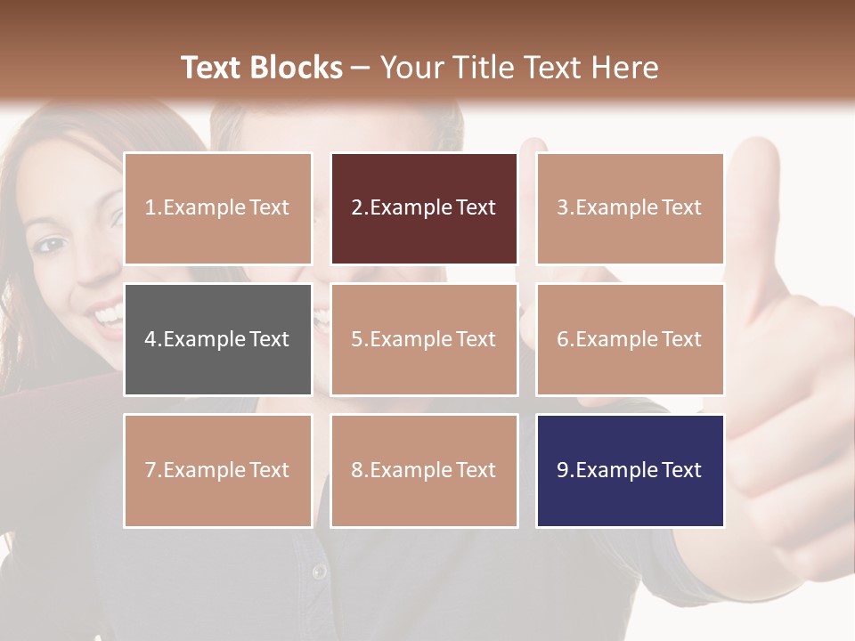 A Man And A Woman Giving Thumbs Up PowerPoint Template