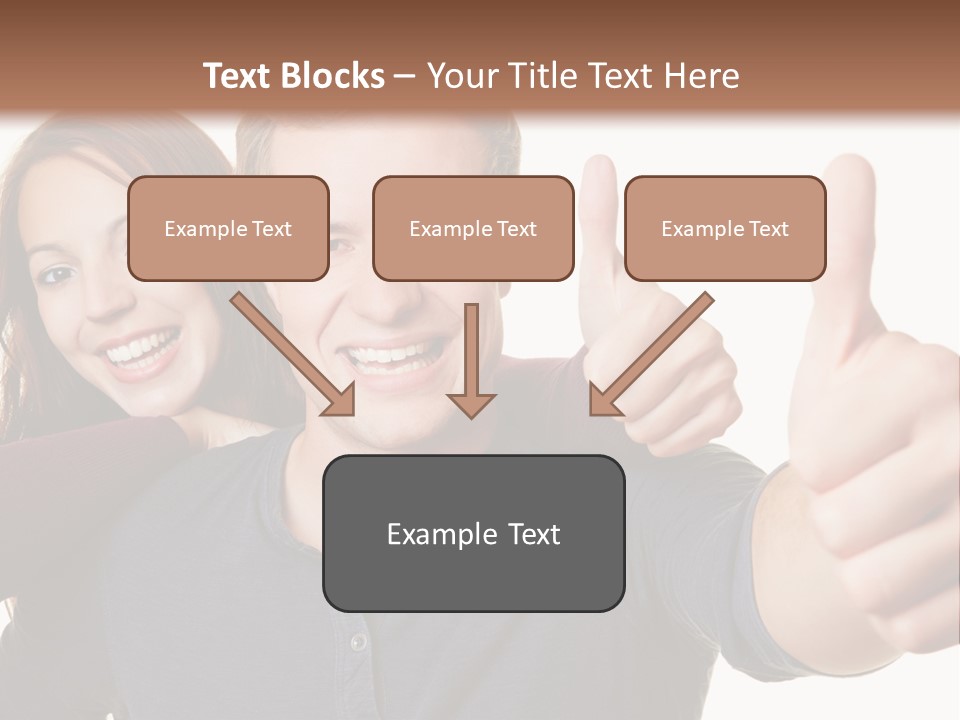 A Man And A Woman Giving Thumbs Up PowerPoint Template