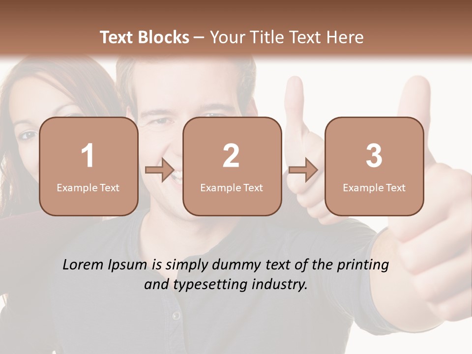 A Man And A Woman Giving Thumbs Up PowerPoint Template