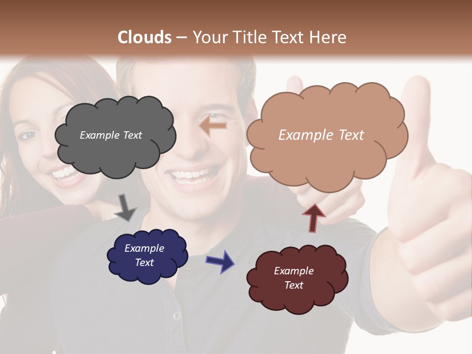 A Man And A Woman Giving Thumbs Up PowerPoint Template