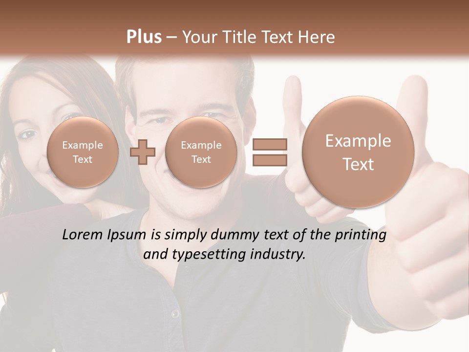 A Man And A Woman Giving Thumbs Up PowerPoint Template