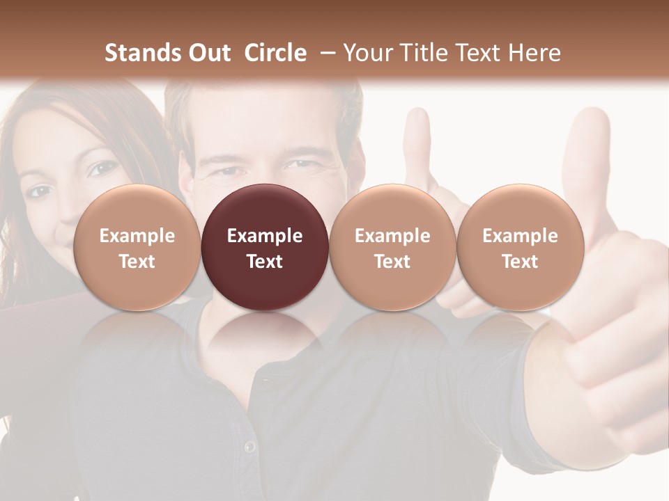 A Man And A Woman Giving Thumbs Up PowerPoint Template