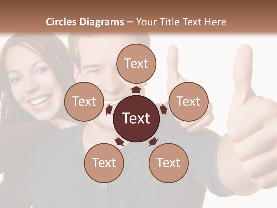 A Man And A Woman Giving Thumbs Up PowerPoint Template