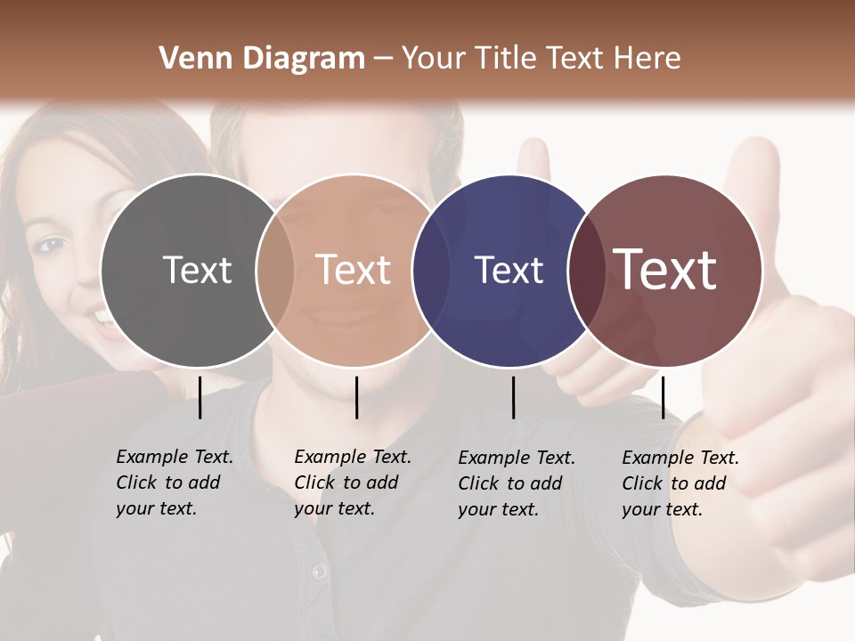 A Man And A Woman Giving Thumbs Up PowerPoint Template
