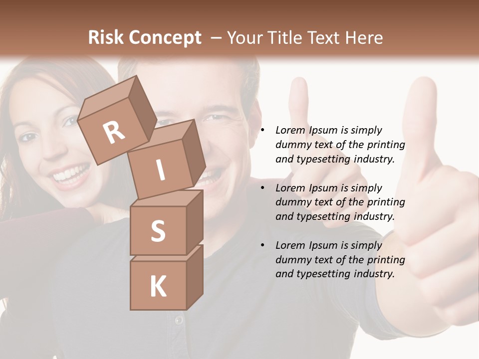 A Man And A Woman Giving Thumbs Up PowerPoint Template