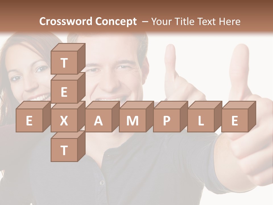 A Man And A Woman Giving Thumbs Up PowerPoint Template