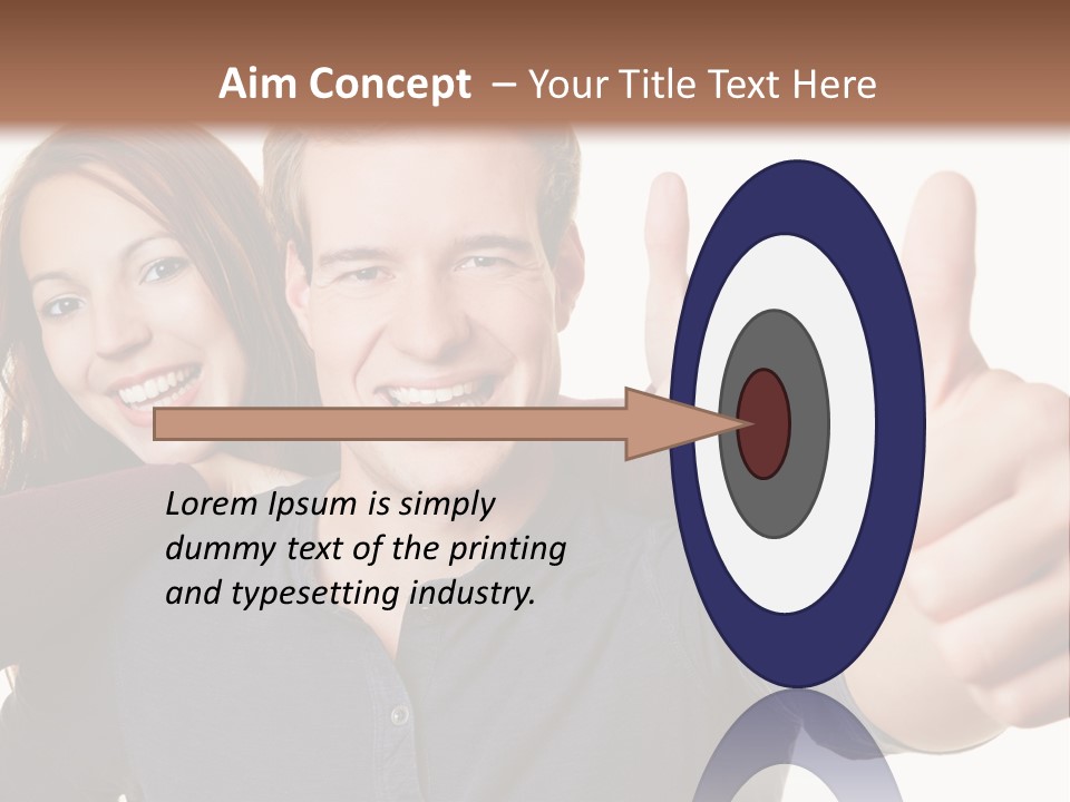 A Man And A Woman Giving Thumbs Up PowerPoint Template