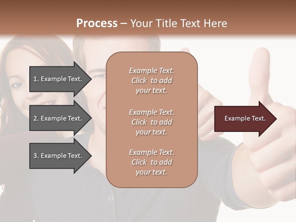 A Man And A Woman Giving Thumbs Up PowerPoint Template