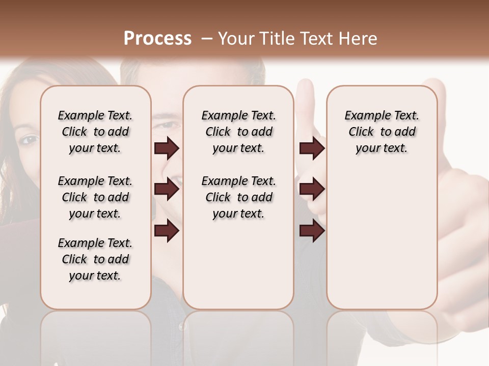 A Man And A Woman Giving Thumbs Up PowerPoint Template
