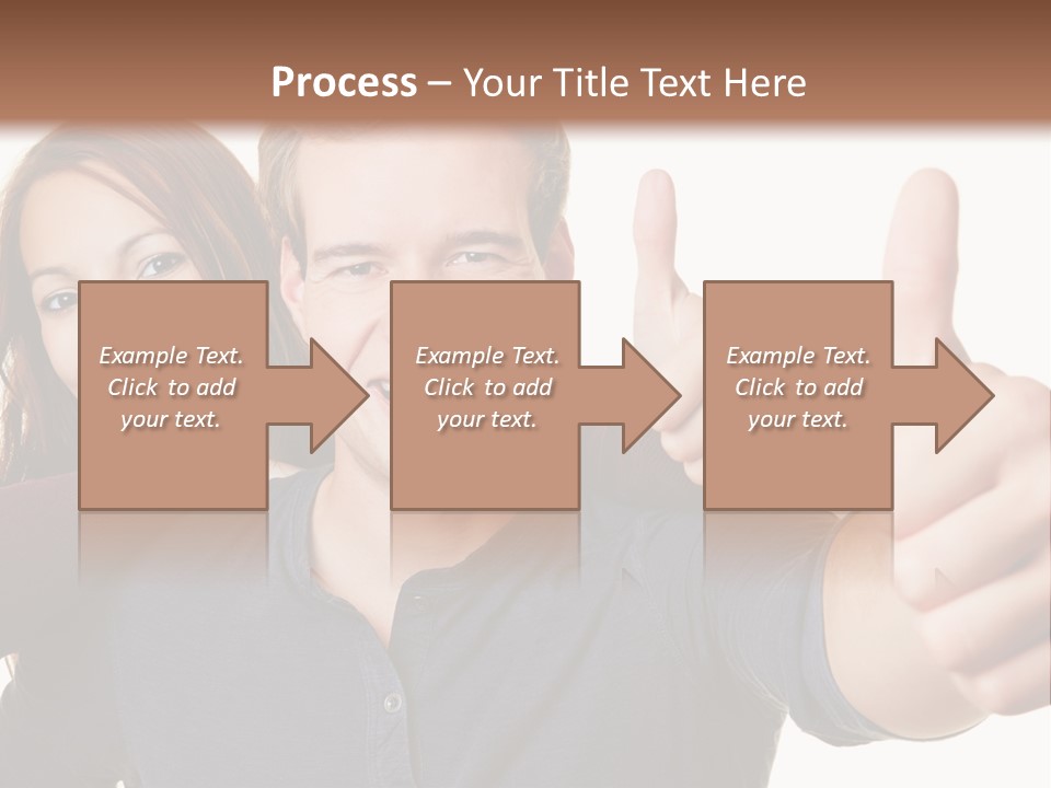 A Man And A Woman Giving Thumbs Up PowerPoint Template