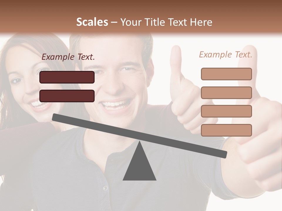 A Man And A Woman Giving Thumbs Up PowerPoint Template