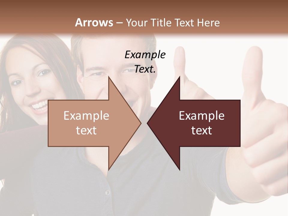 A Man And A Woman Giving Thumbs Up PowerPoint Template