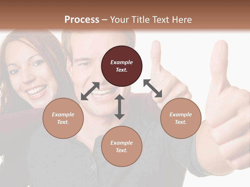 A Man And A Woman Giving Thumbs Up PowerPoint Template