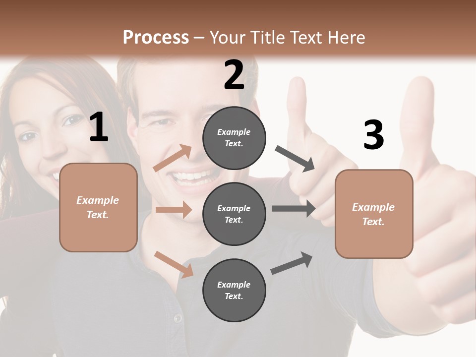 A Man And A Woman Giving Thumbs Up PowerPoint Template