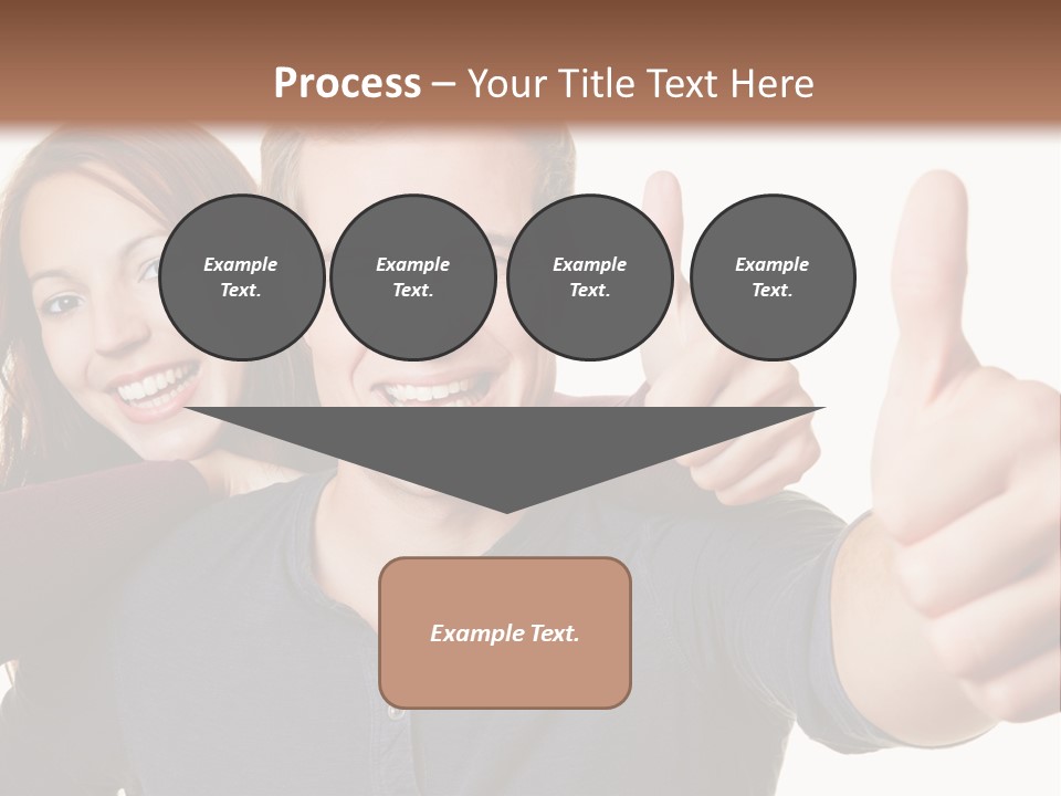 A Man And A Woman Giving Thumbs Up PowerPoint Template