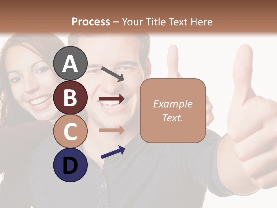 A Man And A Woman Giving Thumbs Up PowerPoint Template
