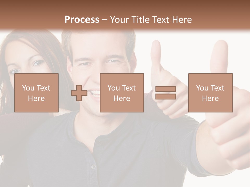 A Man And A Woman Giving Thumbs Up PowerPoint Template