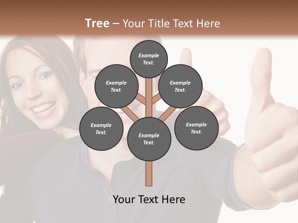 A Man And A Woman Giving Thumbs Up PowerPoint Template