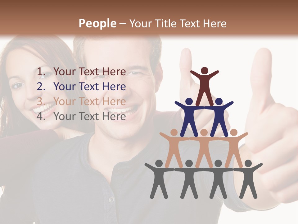 A Man And A Woman Giving Thumbs Up PowerPoint Template