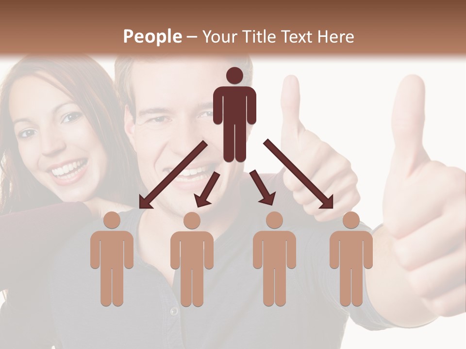 A Man And A Woman Giving Thumbs Up PowerPoint Template