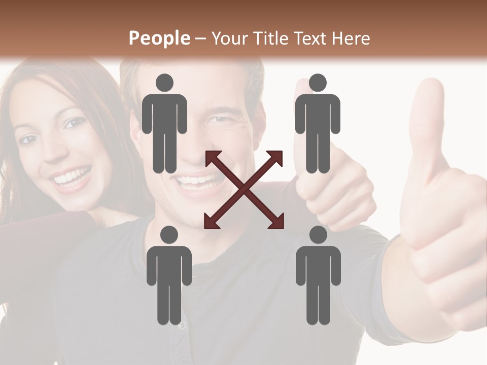 A Man And A Woman Giving Thumbs Up PowerPoint Template