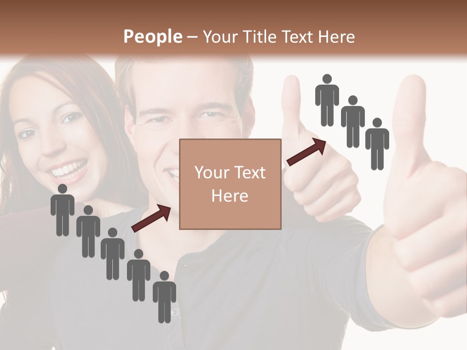 A Man And A Woman Giving Thumbs Up PowerPoint Template