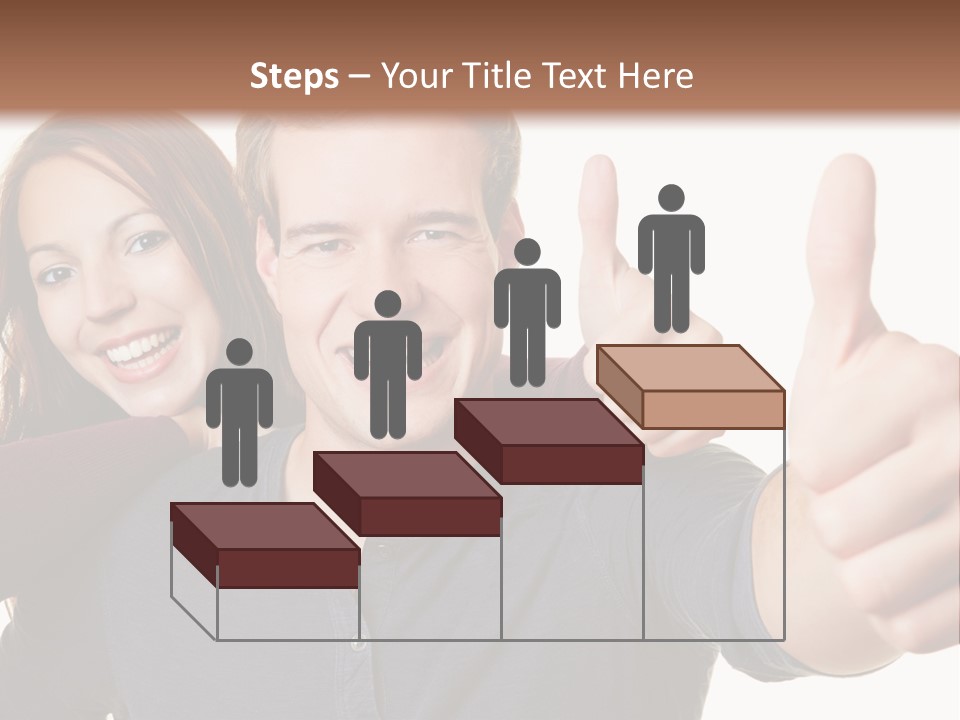 A Man And A Woman Giving Thumbs Up PowerPoint Template