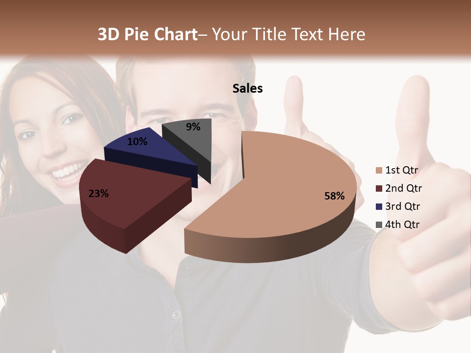 A Man And A Woman Giving Thumbs Up PowerPoint Template
