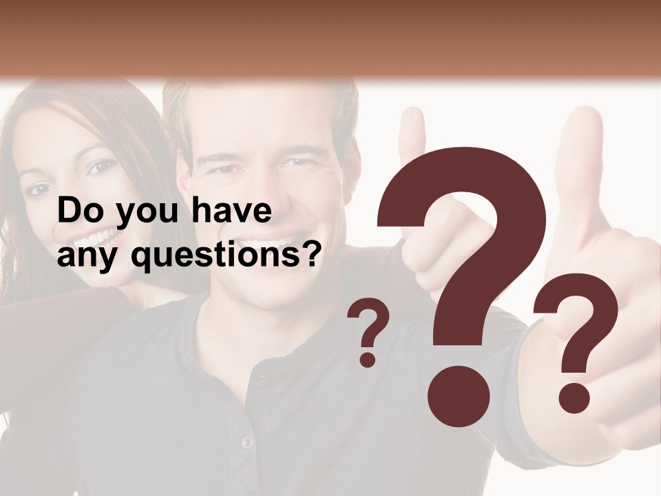 A Man And A Woman Giving Thumbs Up PowerPoint Template