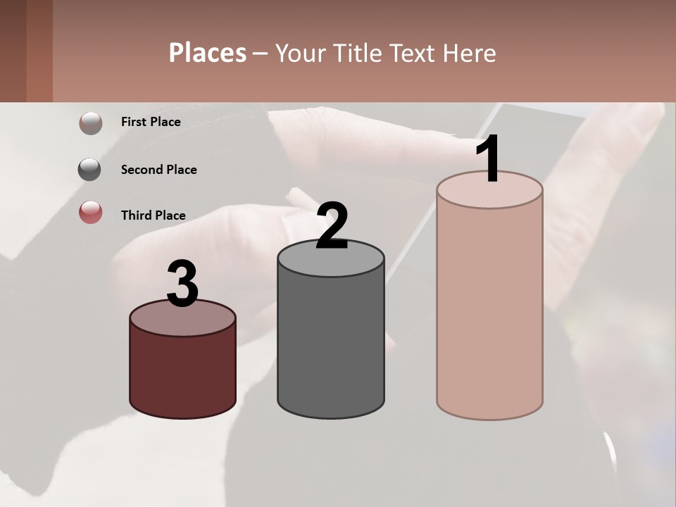 A Person Holding A Cell Phone In Their Hands PowerPoint Template