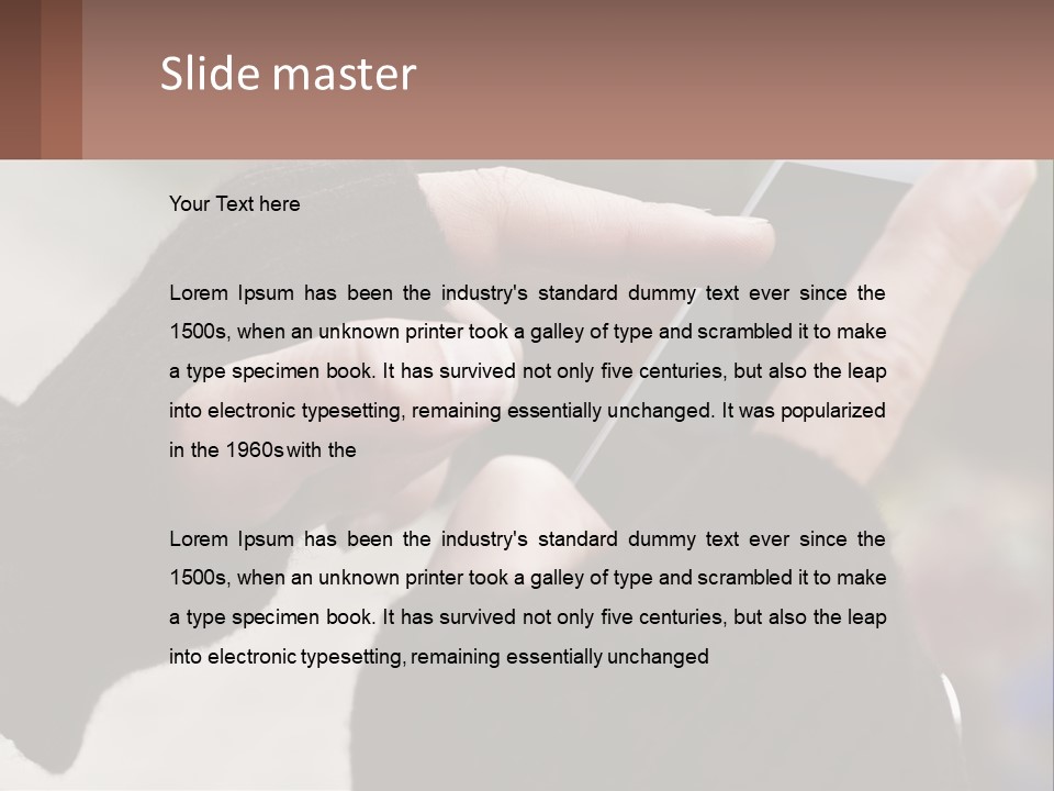 A Person Holding A Cell Phone In Their Hands PowerPoint Template