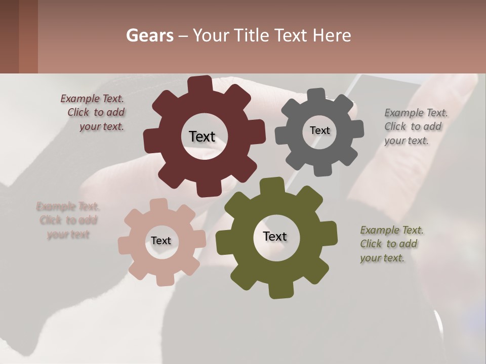 A Person Holding A Cell Phone In Their Hands PowerPoint Template