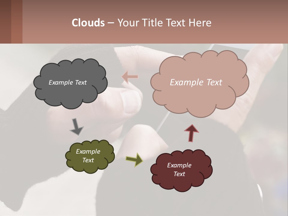 A Person Holding A Cell Phone In Their Hands PowerPoint Template