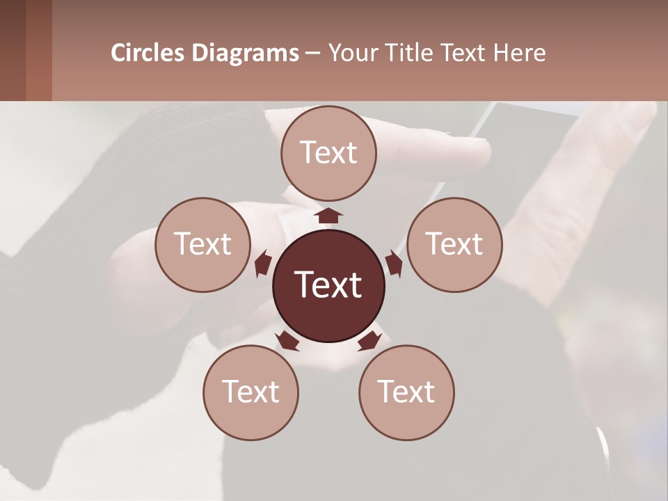 A Person Holding A Cell Phone In Their Hands PowerPoint Template