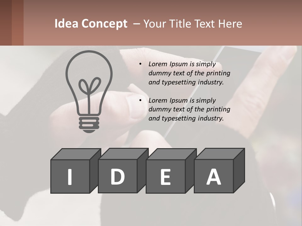 A Person Holding A Cell Phone In Their Hands PowerPoint Template