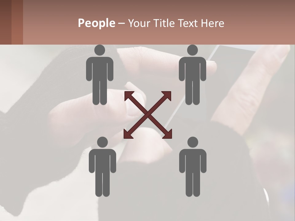 A Person Holding A Cell Phone In Their Hands PowerPoint Template