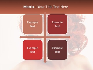 A Woman With Red Hair Is Looking Down PowerPoint Template