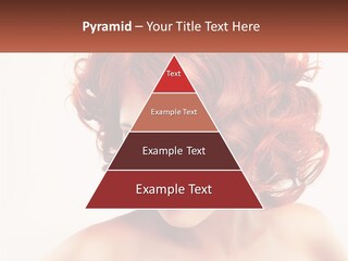 A Woman With Red Hair Is Looking Down PowerPoint Template