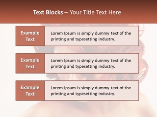 A Woman With Red Hair Is Looking Down PowerPoint Template