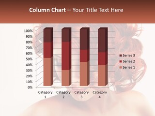 A Woman With Red Hair Is Looking Down PowerPoint Template