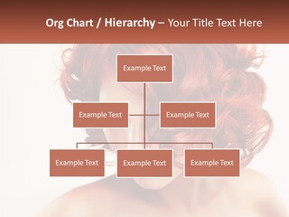 A Woman With Red Hair Is Looking Down PowerPoint Template