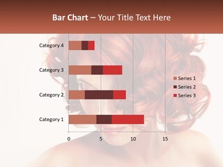 A Woman With Red Hair Is Looking Down PowerPoint Template
