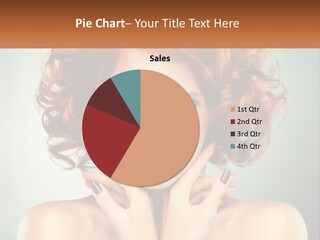 A Beautiful Woman With Red Hair And Blue Eyes PowerPoint Template
