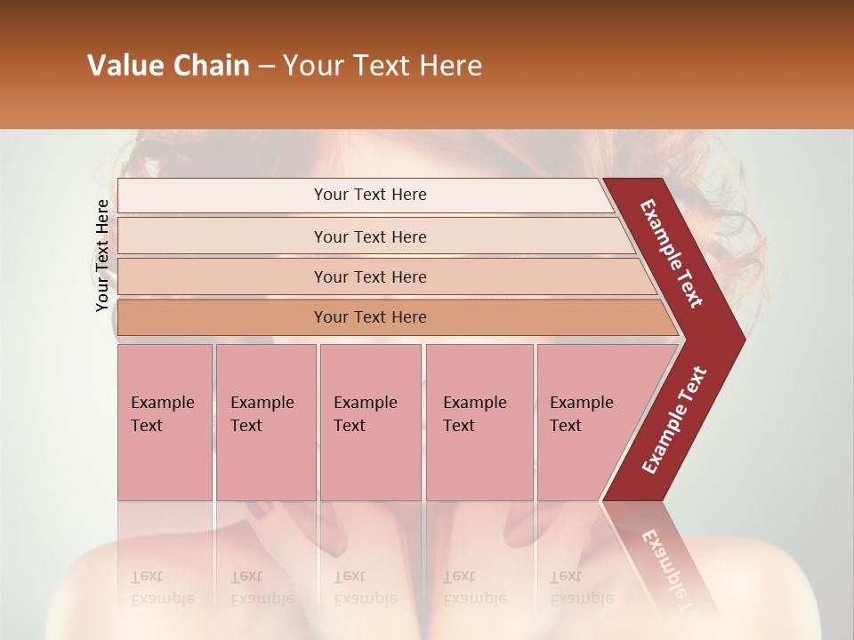 A Beautiful Woman With Red Hair And Blue Eyes PowerPoint Template