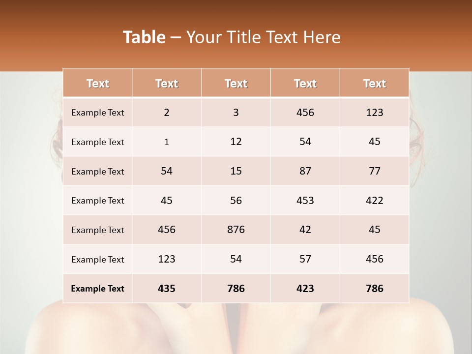 A Beautiful Woman With Red Hair And Blue Eyes PowerPoint Template