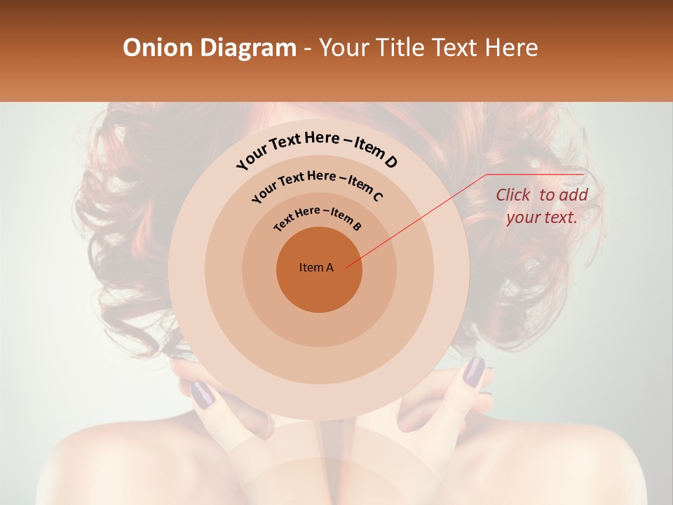 A Beautiful Woman With Red Hair And Blue Eyes PowerPoint Template