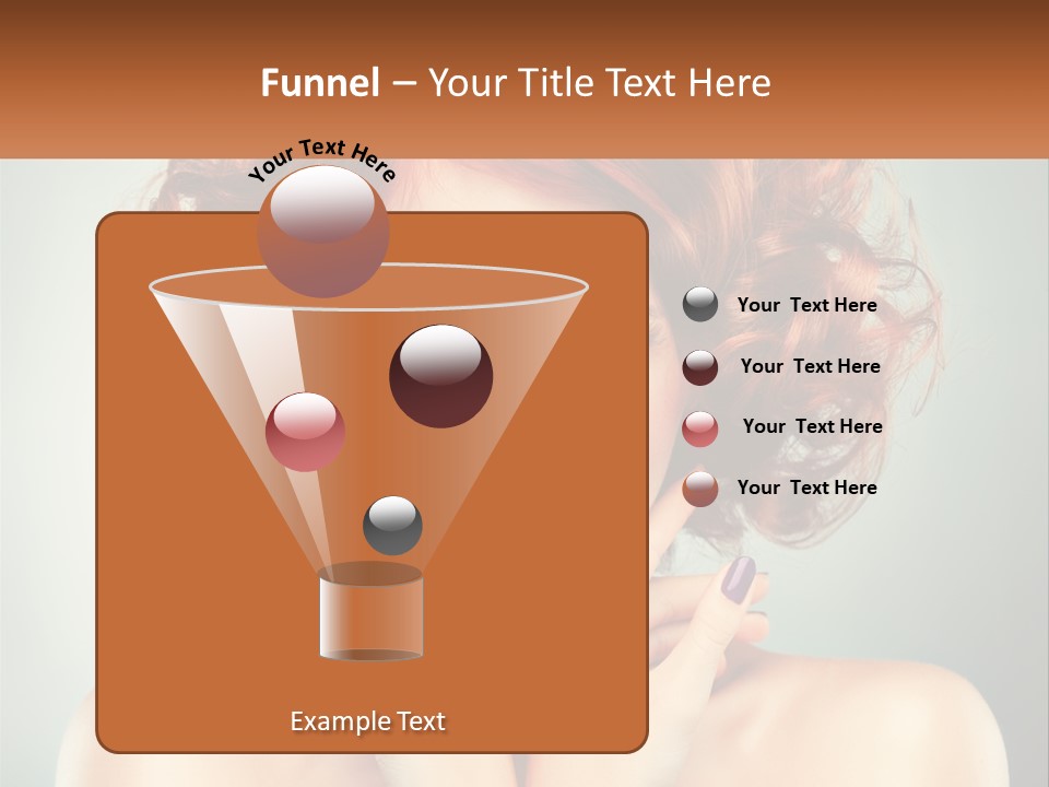 A Beautiful Woman With Red Hair And Blue Eyes PowerPoint Template