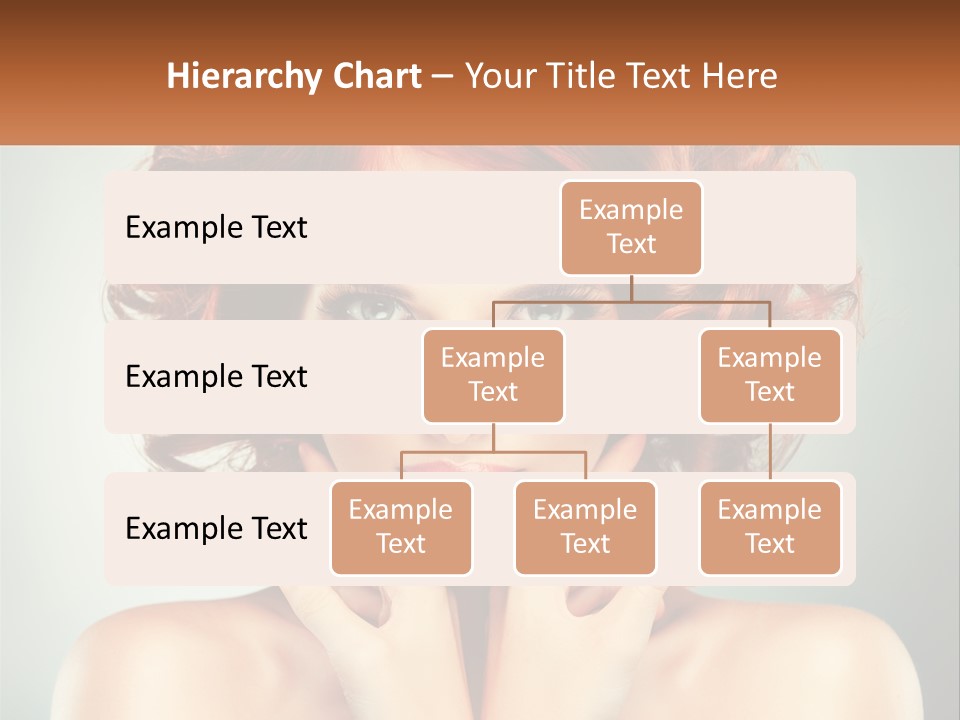 A Beautiful Woman With Red Hair And Blue Eyes PowerPoint Template