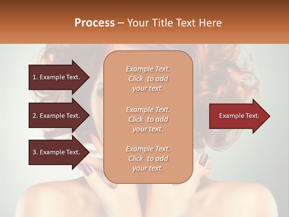 A Beautiful Woman With Red Hair And Blue Eyes PowerPoint Template